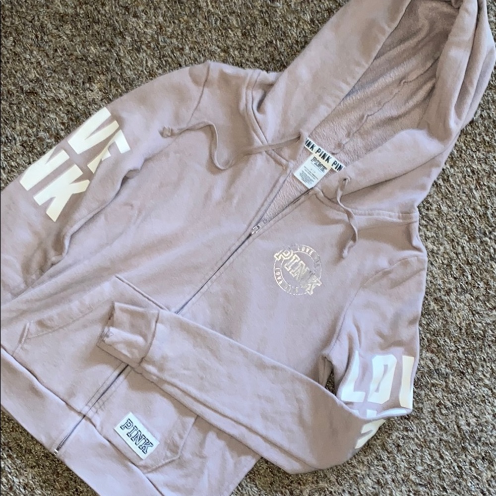 Pink Zip-Up Sweatshirt
